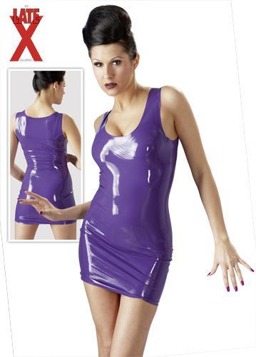 Latex Dress purple XXL