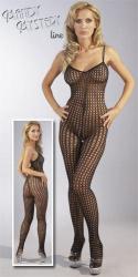 Must võrgust catsuit, M/L