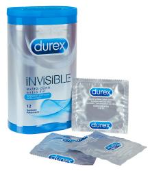 DUREX Invisible extra thin, 12 eriti tundlikku ja õhukest kondoomi