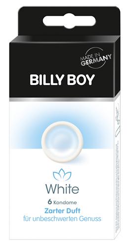 BILLY BOY "White ", silikoonlibestiga kondoomid, 6tk
