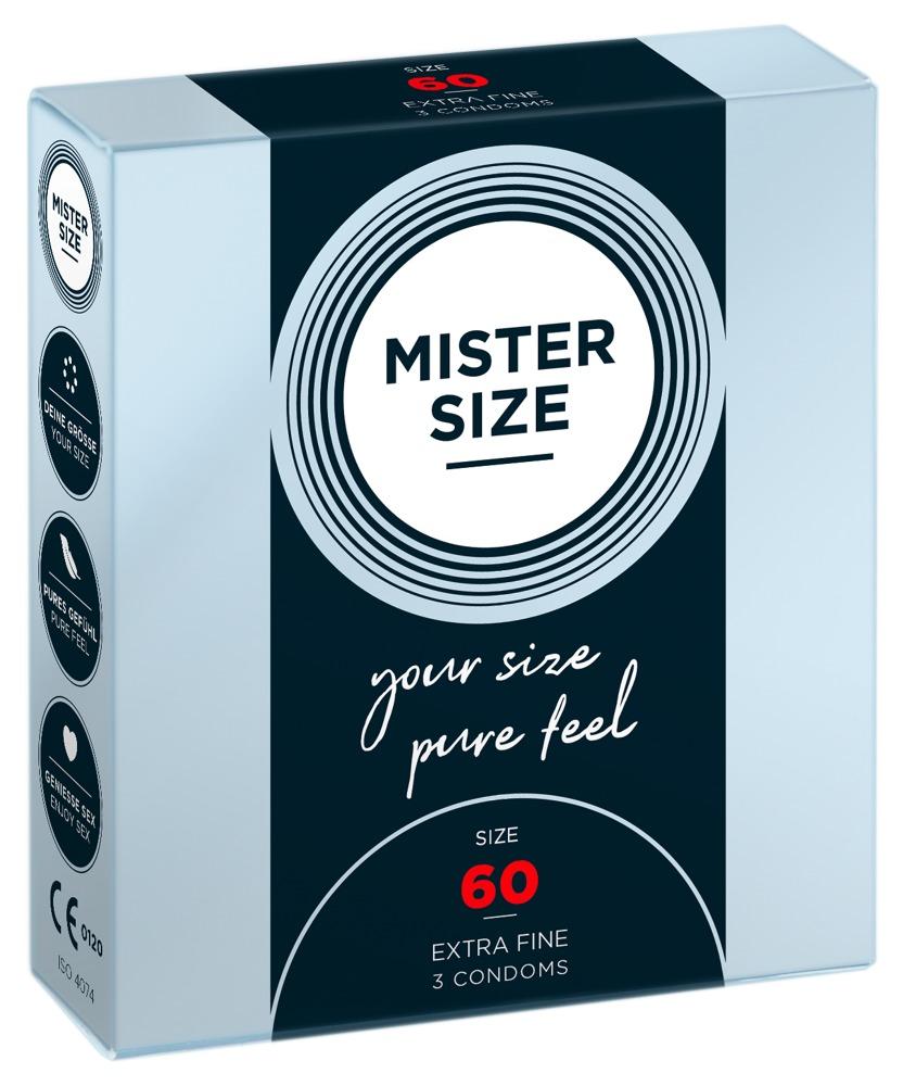 Mister Size 60mm, keskmisest natuke suuremad kondoomid, 3tk
