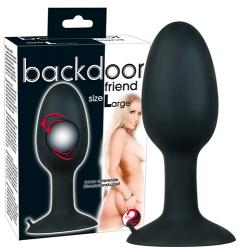 Backdoor LARGE, stimuleeriva pallikesega anaalplug profidele