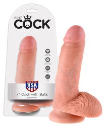 King Cock with Balls, suurepärane dildo, 19cm