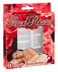 Red Roses Penis Sleeves, peenisemansetid, 6tk