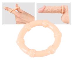SOODNE! Skin-coloured Cock Ring, naturaalne peeniserõngas mummudega