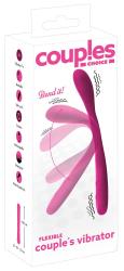 COUPLES Choice Flexible couple's vibrator, ülipainduv kahepoolne vibraator, USB