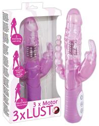 Rabbit Dual Pleasure pink, anuse-, kliitorivibraator