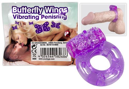 Butterfly wings Vibration Cock Ring, lihtne peeniserõngas vibratsiooniga
