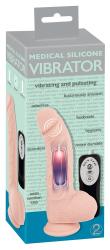 Medical Silicone Pulsating Vibrator, naturaalne pulseeriv peenis iminapal