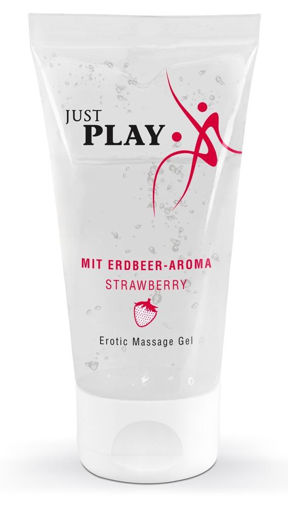 Erotic Massage Gel with a Strawberry Scent, massaažigeel maasikaga, 50ml