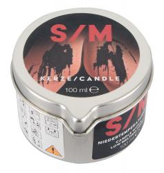 S/M Candle in a Tin, must SADOMASO fetish küünal purgis, 100g