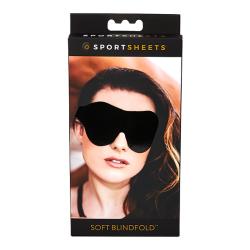 SPORTSHEETS - SOFT BLINDFOLD BLACK, mask silmadele