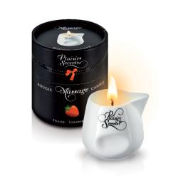 Plaisirs Secrets - Massage Candle Strawberry, massaažiküünal maasikatega