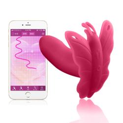 REALOV - LYDIA I SMART BUTTERFLY VIBE PINK, liblikaga rihmad naistele, NUTI programmid