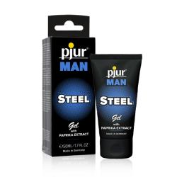 PJUR - MAN STEEL GEL, massaažigeel meestele, 50 ML