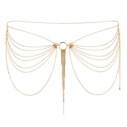 BIJOUX INDISCRETS - MAGNIFIQUE WAIST JEWELRY GOLD, kuldne talje/puusa-kett