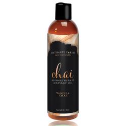 INTIMATE EARTH - MASSAGE OIL CHAI, eksootiline massaažiõli vanilli ja chai, 120ML