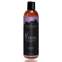 INTIMATE ORGANICS - MASSAGE OIL BLOOM, "õitsev pojeng" massaažiõli, 120ML