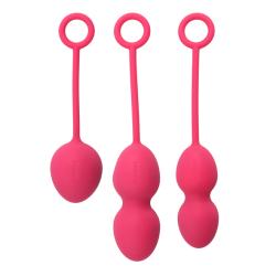 SVAKOM - NOVA KEGEL BALLS PLUM RED, treenivad kuulid komplektis, ploomipunased