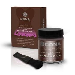 DONA - BODY PAINT CHOCOLATE MOUSSE, söödav kehavärv feromoonidega, shokolaadivaht, 60ml