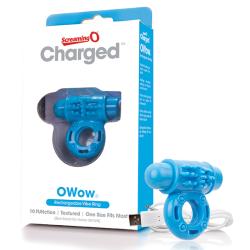 THE SCREAMING O - CHARGED OWOW VIBE RING, USB aku-peeniserõngas, taevasinine