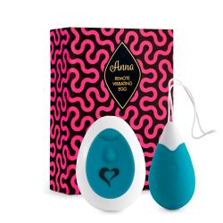 FEELZTOYS - ANNA VIBRATING EGG REMOTE DEEP GREEN