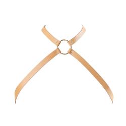 BIJOUX INDISCRETS - MAZE CHEST THIN HARNESS BROWN, kitsas harness rihm, pruun