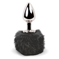 FEELZTOYS - BUNNY TAILS BUTT PLUG BLACK, üliseksikas must anaalpunn