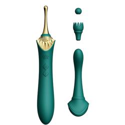 ZALO - BESS VIBRATOR TURQUOISE GREEN, türkiisroheline jumalik vibraator