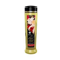 SHUNGA - MASSAGE OIL ROMANCE STRAWBERRIES & CHAMPAGNE, romantiline massaažiõli šampanja/maasikatega, 240ml